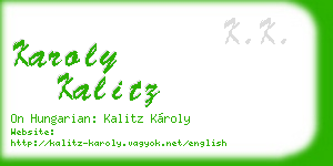 karoly kalitz business card